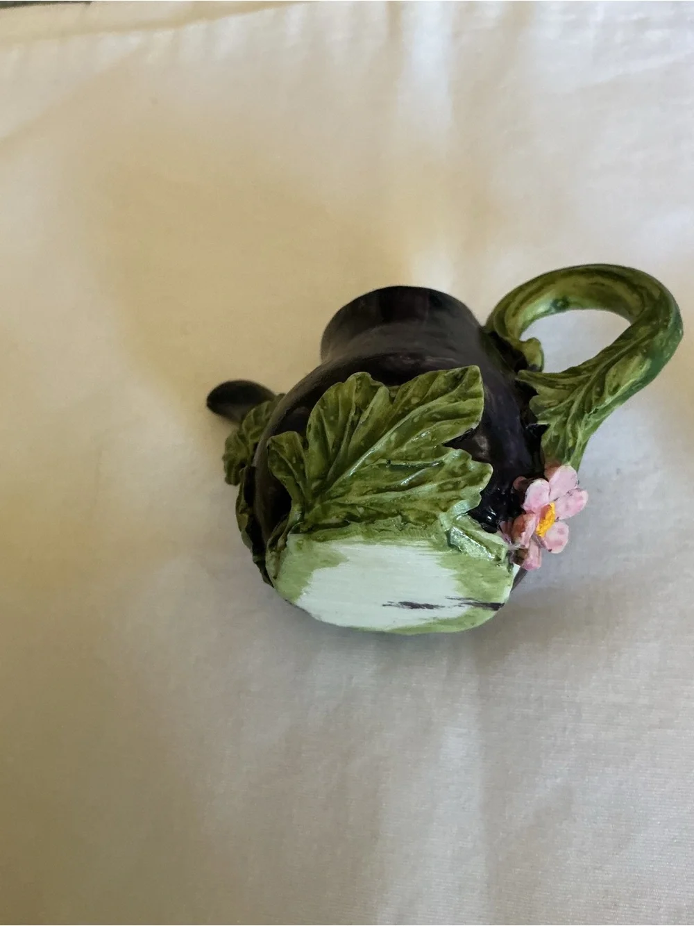 Whimsical Eggplant-Shaped Mini Teapot